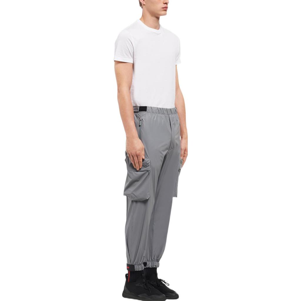 PRADA Cargo Pants Men's Silver Moderate SPH56-1T2Y-F0024-S-201
