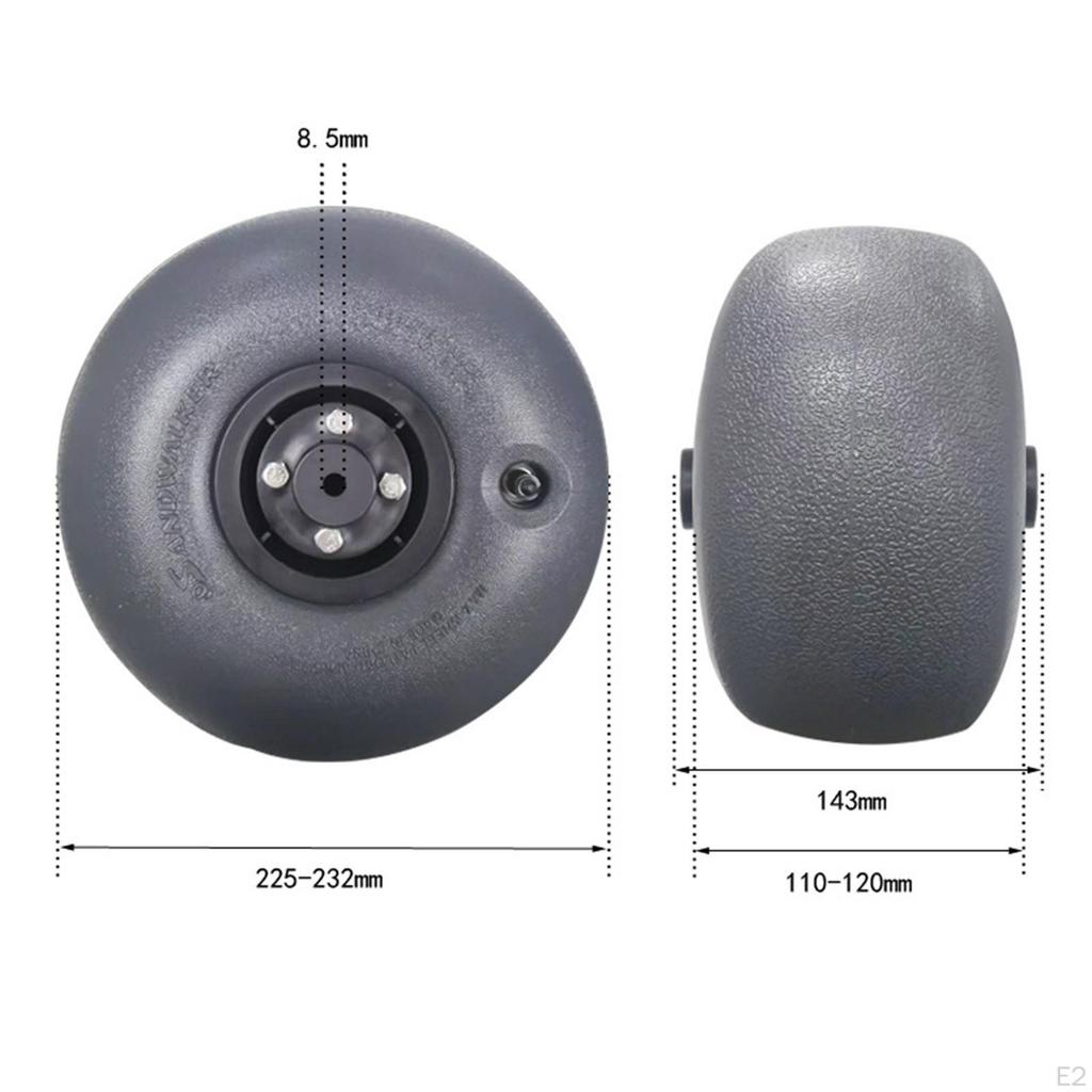 Beach Cart Wheel Balloon Wheels Easy to Install Accessory Durability Direct Replaces Premium