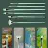 6 Pcs Watercolor Paint Brushes Nylon Hair Painting Brush Art Supplies Watercolor Painting Tool for Artists Students