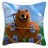 Federe Cuscino Orso Grizzly e Lemming Cartoni Animati Divano Decorativo Casa Stampa Fronte-Retro Peluche Corto Cuscino Carino