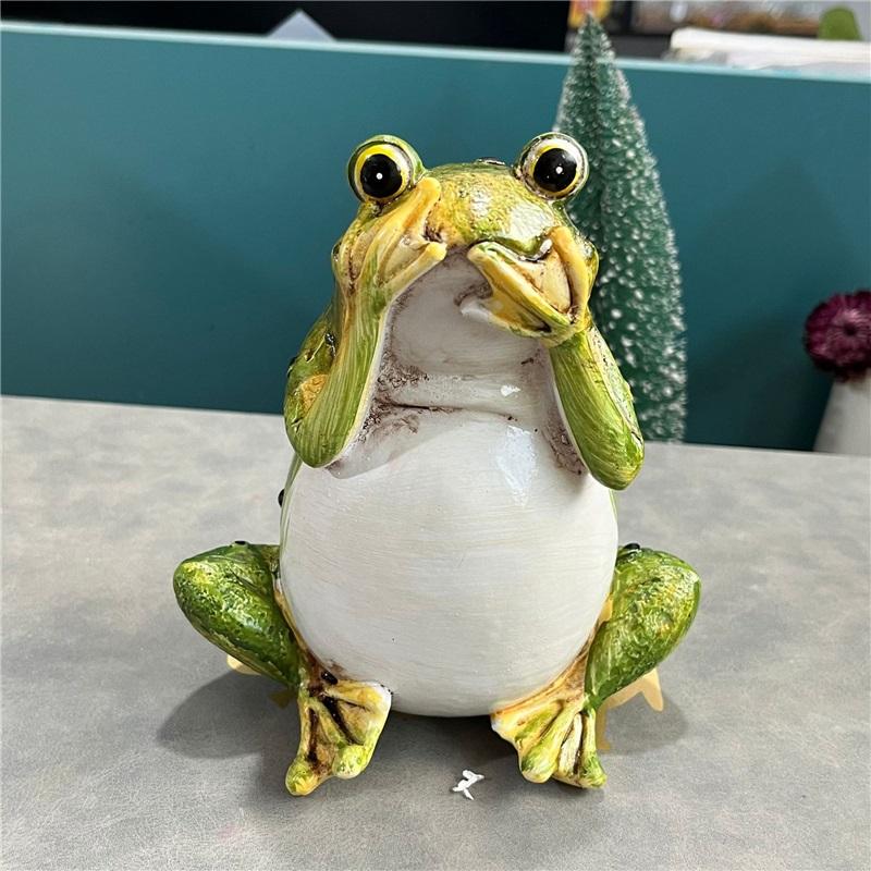 

Садовая имитация лягушки Уличное деревенское украшение