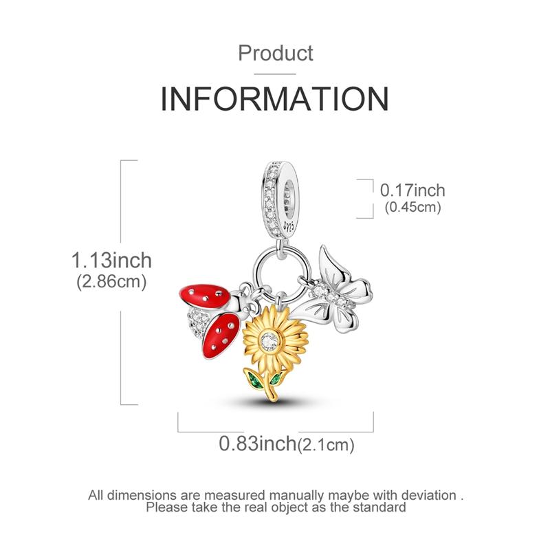 Charm 925 Silver Beads Pendant Magic Cube Butterfly Cat Dangle Fit Original Bracelet Necklace Charms Jewelry Gift