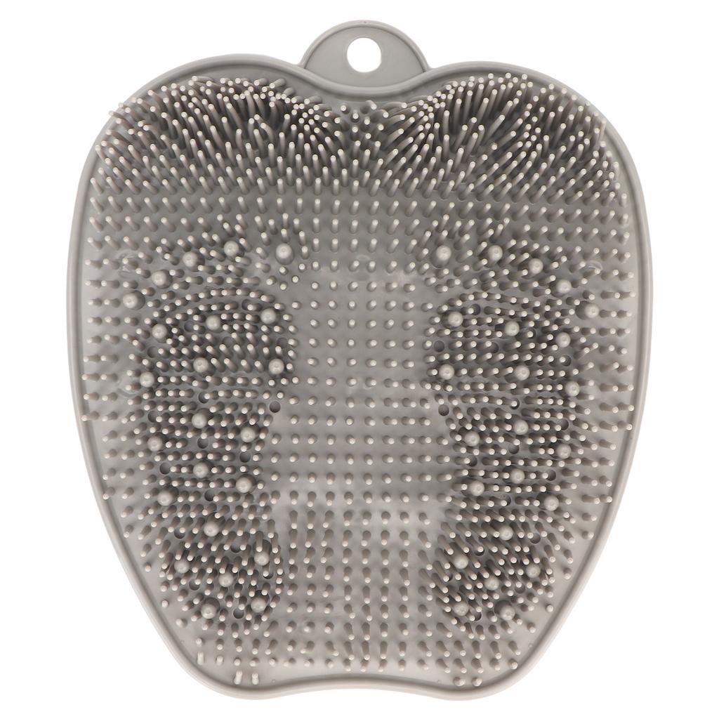 Shower Foot Scrubber Mat Pad Exfoliate Massager with Non Slip Suction Cup Bath Brush Grey