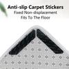 Rug Carpet Non Slip Grippers for Floors, Reusable and Washable Double Sided Carpet Tape Pads Removable, Strong Adhesive Grippers for Area Rugs, Keep