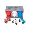 Melissa & Doug First Wooden Toy Emergency Vehicle Set with Key, Red, Ages 3 and Up, Authentic, 4607