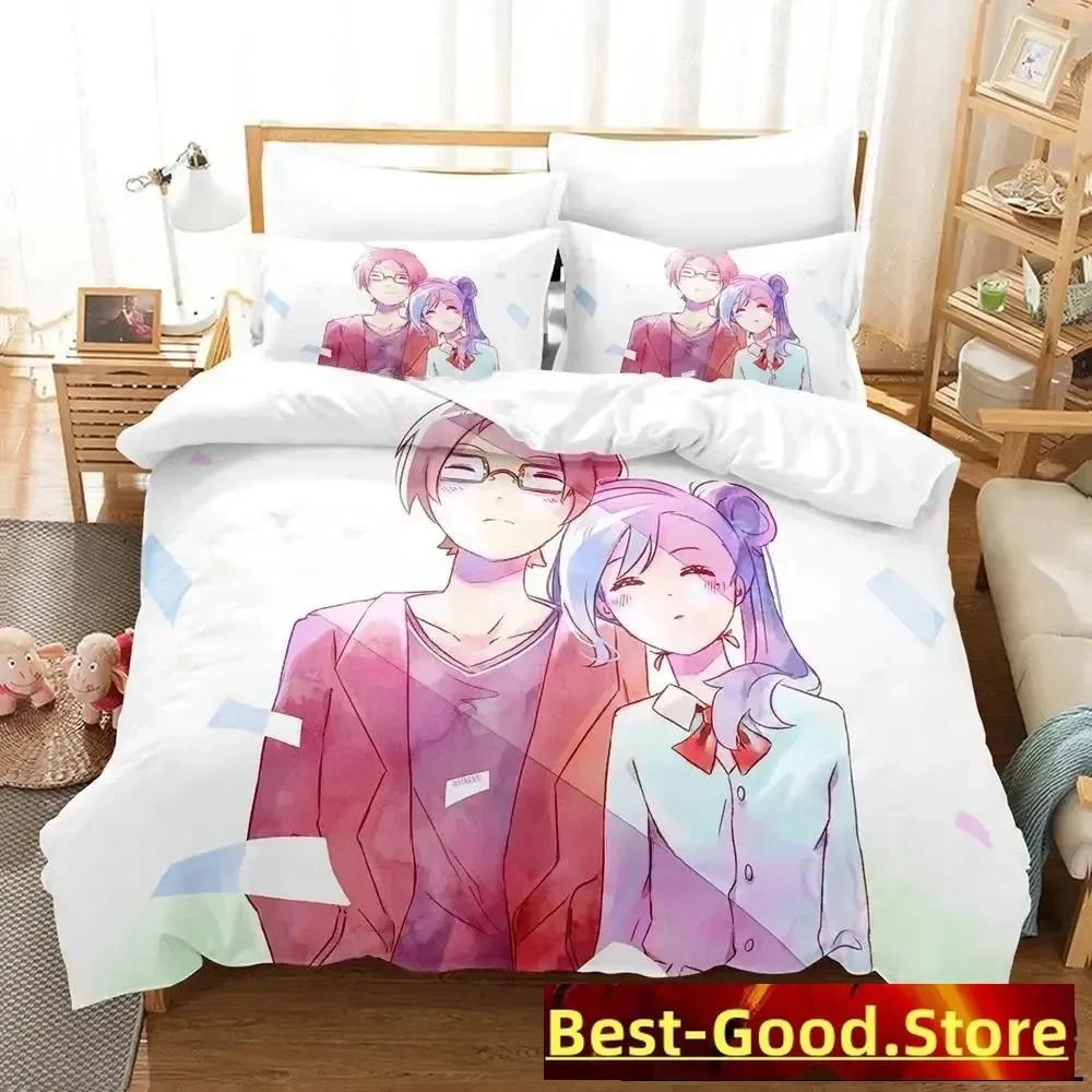 

Мы Никогда Не Учимся Комплект Постельного Белья Печатный Комплект Постельного Белья С Наволочкой Покрывало На Одеяло Мягкое Постельное Белье Размера Queen King Домашнее Аниме Каваий Кровать AU Single 140x210cm