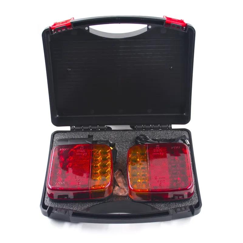 1Set Wireless Magnetic LED Truck Tail Light Trailer Rear Signal Warning Brake Light Lamp Towing Caravans Camper Lorry Caravan RV