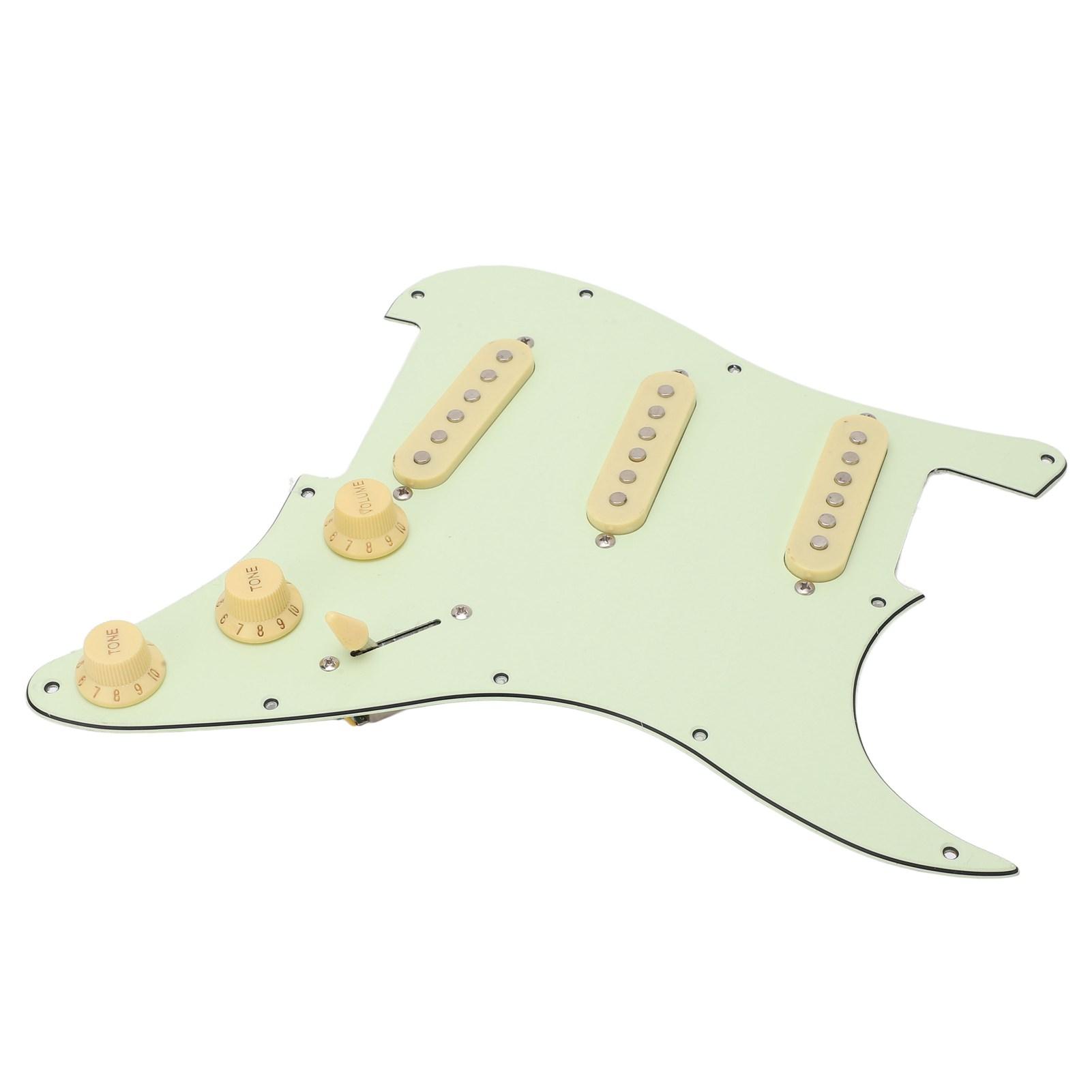 

SSS Electric Guitar Pick Guard Vintage Green Complete Circuit Panel Electric Guitar Scratch Plate