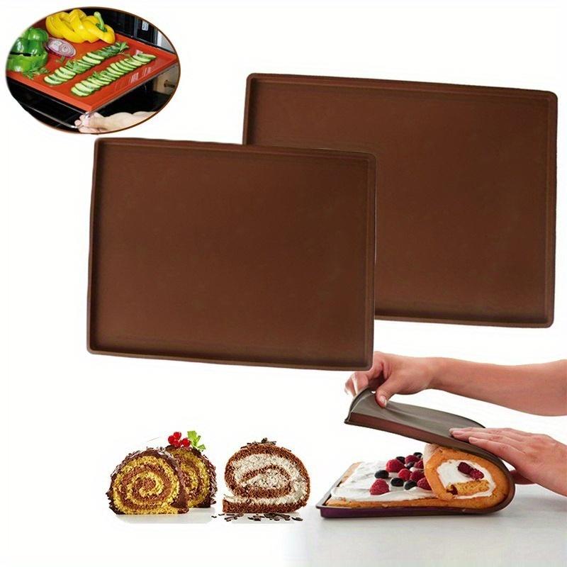 Nonstick Silicone Baking Mat for Swiss Rolls Cake Rolls and Pastry Molds Multifunctional Kitchen Bakeware Tool Heat-Resistant