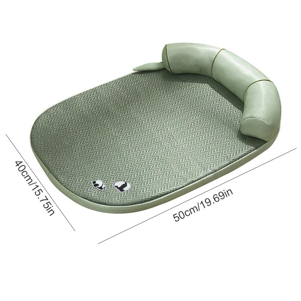 

Detachable Cats Dogs Cooling Mat Washable Neck Protection Pet Indoor Beds Anti Slip Elevated Headrest Dog Cushion Sofa Bed білий
