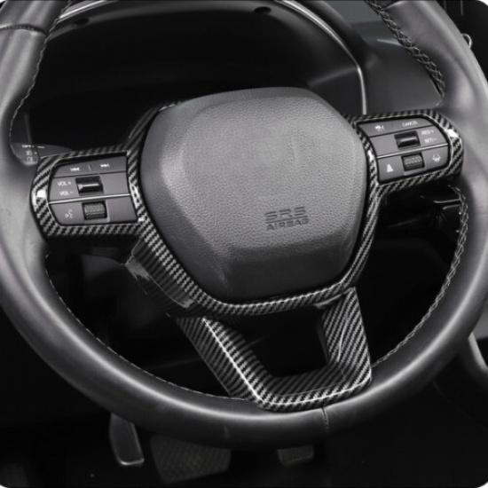 Steering Wheel Trim 2pcs ABS Carbon fiber For Honda Accord