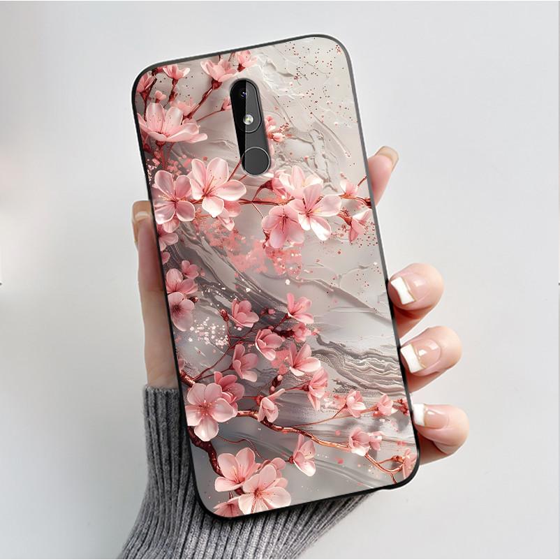 Phone Case For Nokia 3.2 TA-1156 TA-1159 TA-1164 Nokia 4.2 TA-1157 Case Fashion Butterfly Flowers Slim Black Soft Silicone Cover