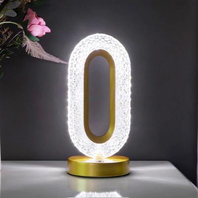 LED Crystal Table Lamp Stepless Dimming USB Charging Touch Switch Remote Control Bedside Light Living Room Decoration Desk Lamp