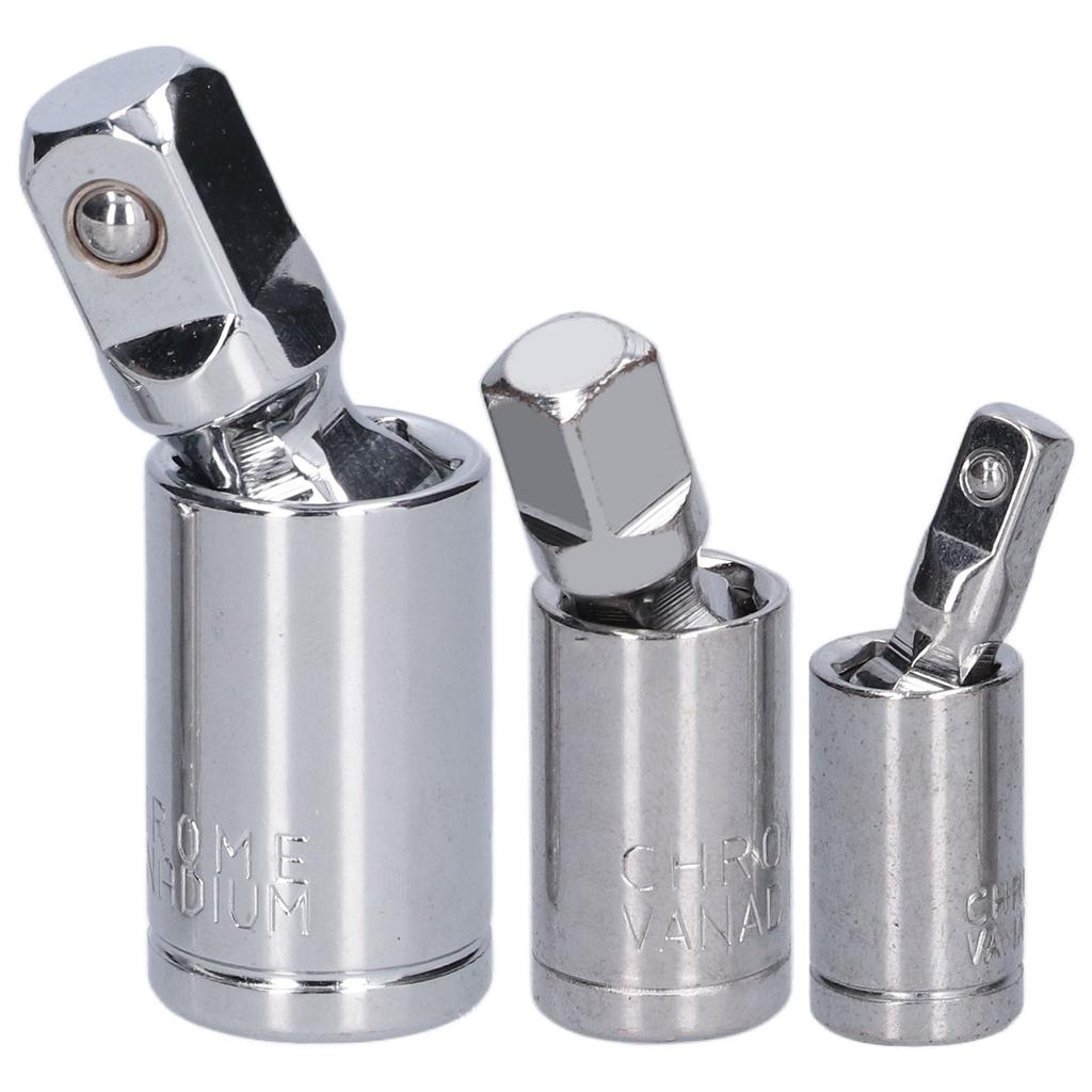 Adaptor universal pentru chei tubulare cu clichet, 3 buc., 1/2, 3/8, 1/4, din oțel crom-vanadiu