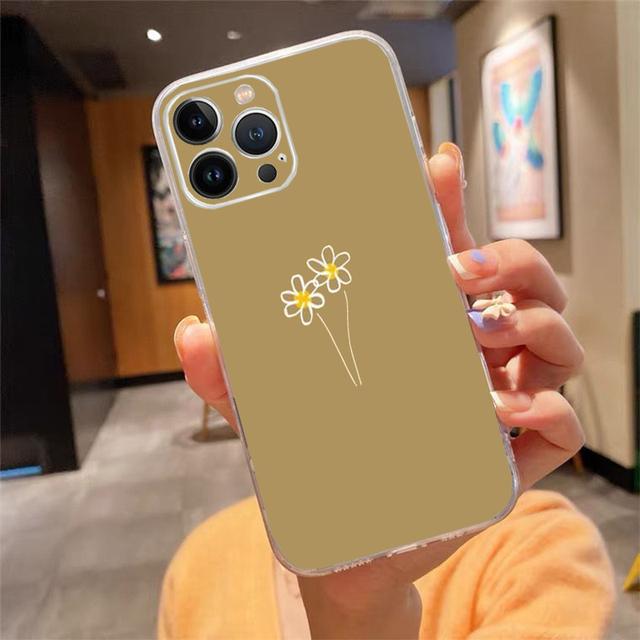 

Чехол для телефона для Iphone 14 13 12 11 Pro Max Xs Max Xr X 12mini 14 Plus Se, чехол с цветочными листьями, Funda Capa Cell iPhone 12mini