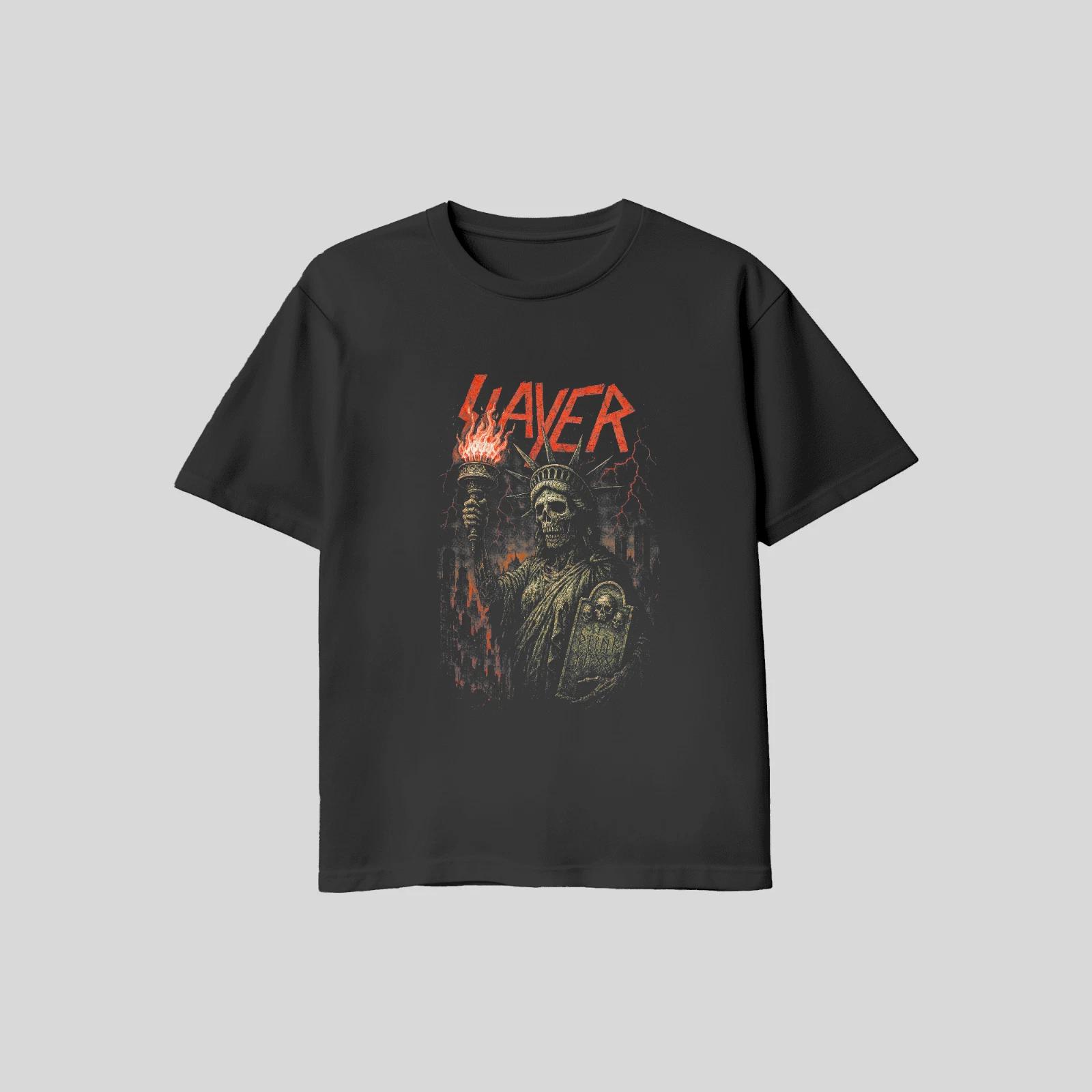 Unisex Adult Casual Graphic Slayer Skeleton Statue Of Liberty Tom A... XXXL