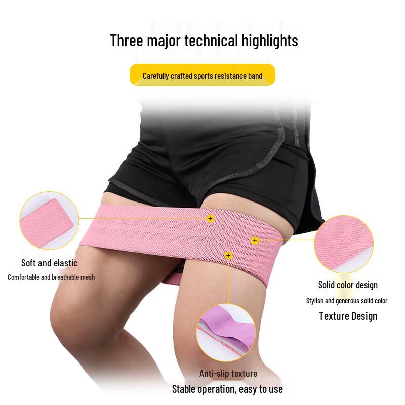 Yoga Glute & Leg Resistance Band Set (3-Pack)