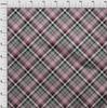 oneOone Cotton Flex Beige Fabric Check Sewing Craft Projects Fabric Prints by Yard 40 Inch
