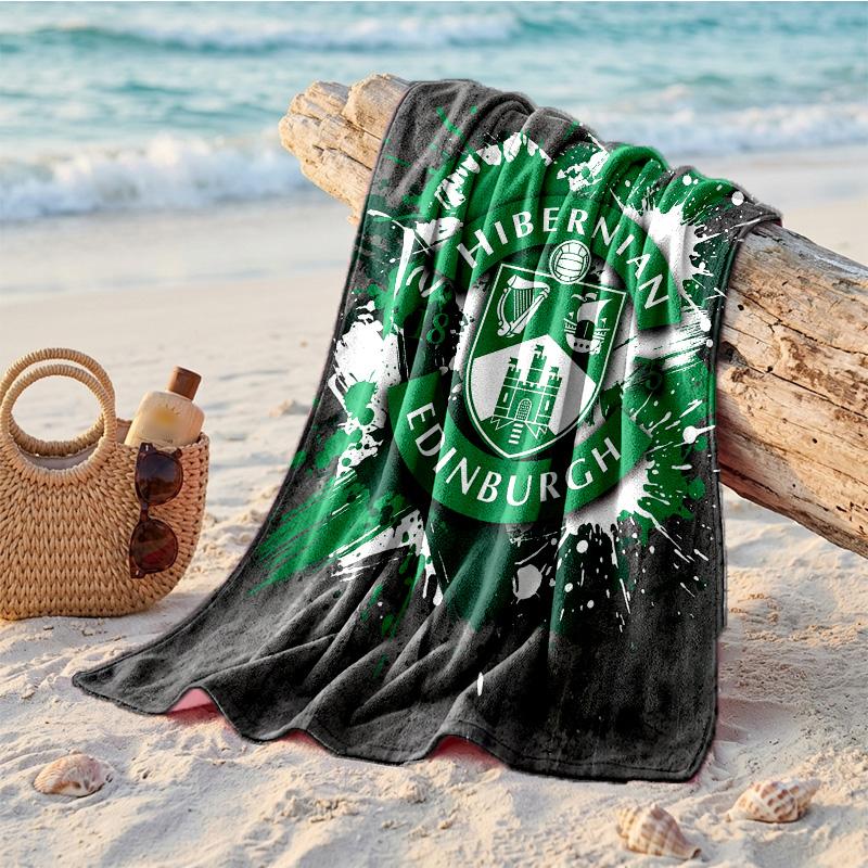 Hibernian FC Print Microfiber Beach Towel Quick Dry Absorbent Large Towel For Beach Swimming Travel