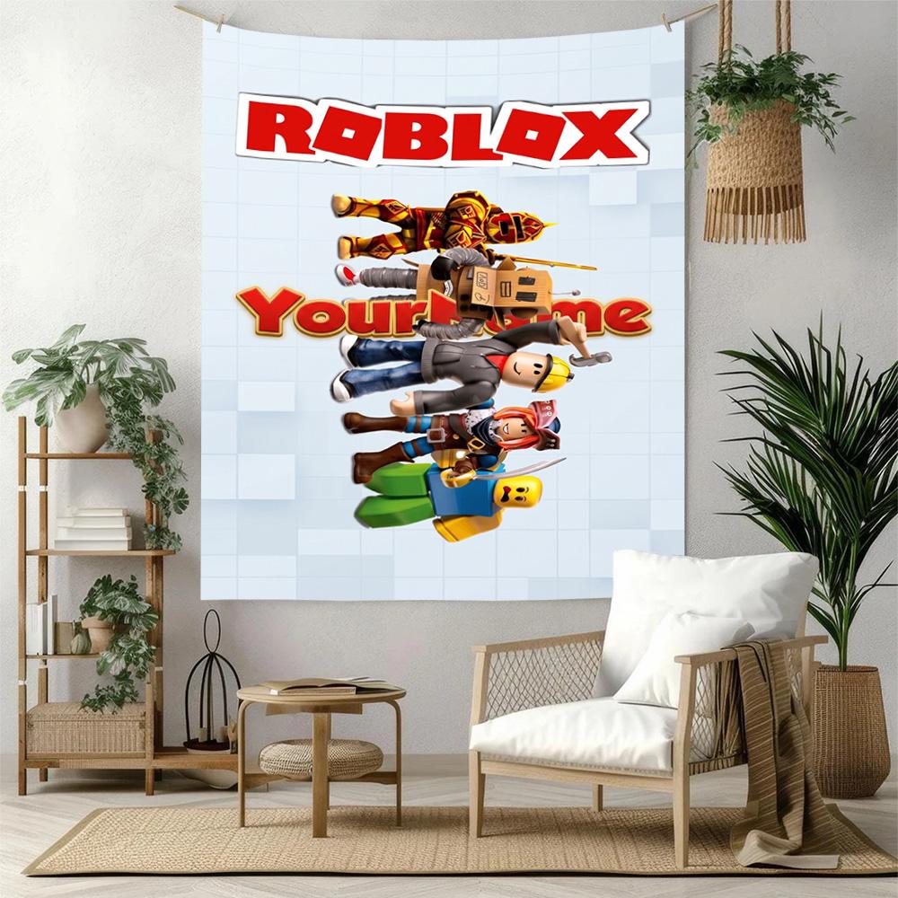 Roblox Personalizat Numele Tău Decor de Perete Tapiserie Artă Pentru Comemorare Animale de Companie Zi de Naștere Petrecere de Nuntă Fundal Cadou de Familie