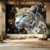 Stylish Leopard Print Background Wall Cloth, Perfect for Room and Living Room and Interior Party Decoration Tapestry