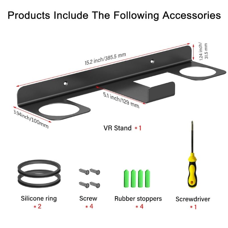 Wall Mount Hook Stand for t 2/ 4 Headset Mount Protecting VR Devices Mount Holder for Gaming Entertainment