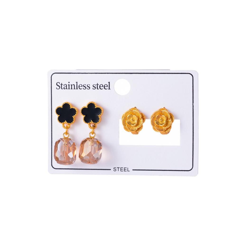 1Set French Vintage Style Long Drop Pendant Earrings Set Decoration