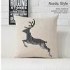Nordic Concise Geometric Design Home Decor Cotton Linen Cushion Cover Animal Deer Letter Style Sofa Throw Pillow Case Cojines