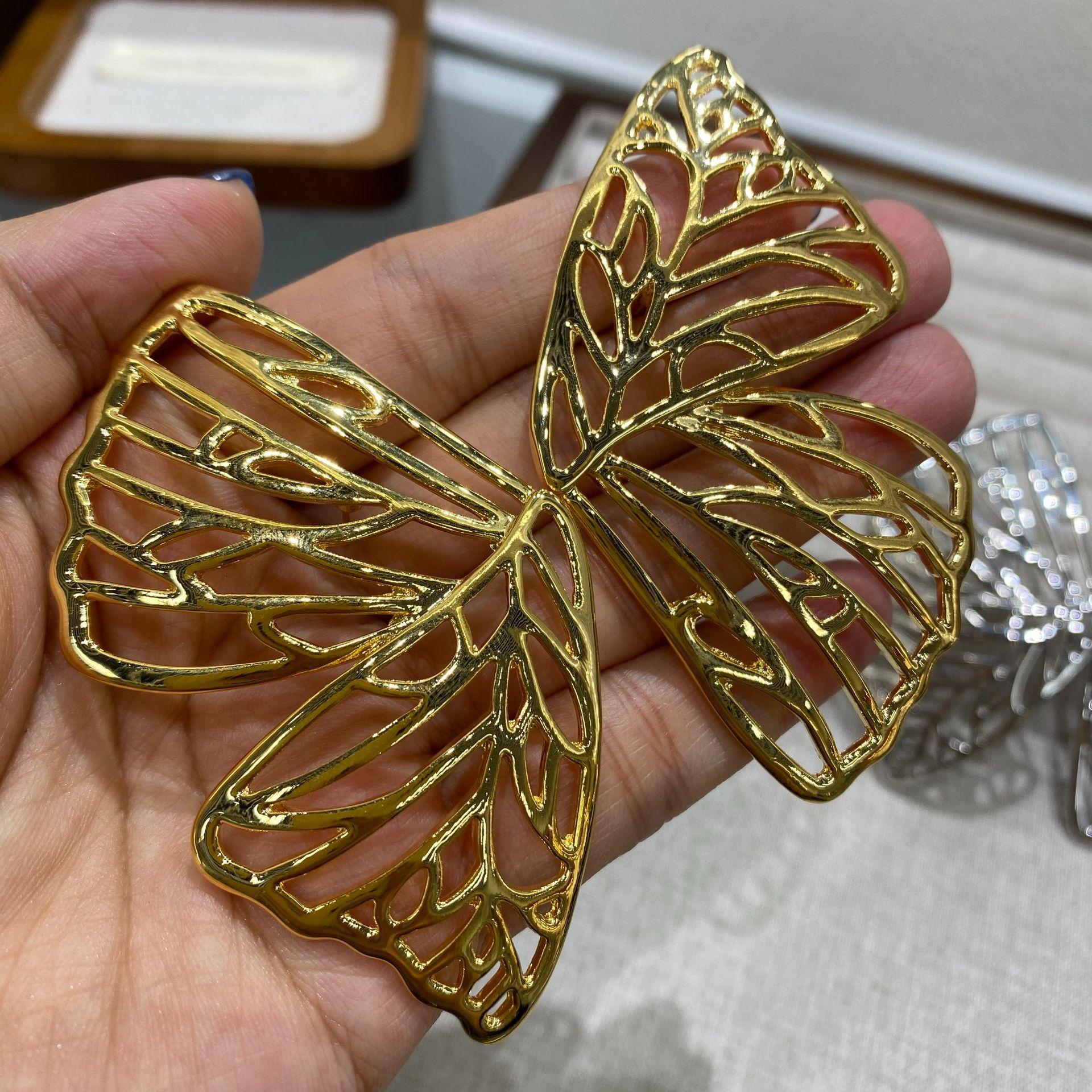 Jewelry, Metal Hollow Butterfly Stud Earrings, Personalized Wing Earrings, Earrings, Trendy Jewelry.