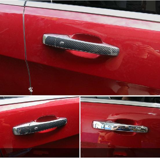 For Chrysler 200 2011 2012 2013 2014 New Carbon Fiber Chrome Car Door Handle Cover Trim Sticker Car