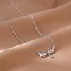 Wheat Ear Necklace Women'S Light Luxury Cold Wind Collarbone Chain Diamond-Encrusted Jewelry Premium Durable Quality