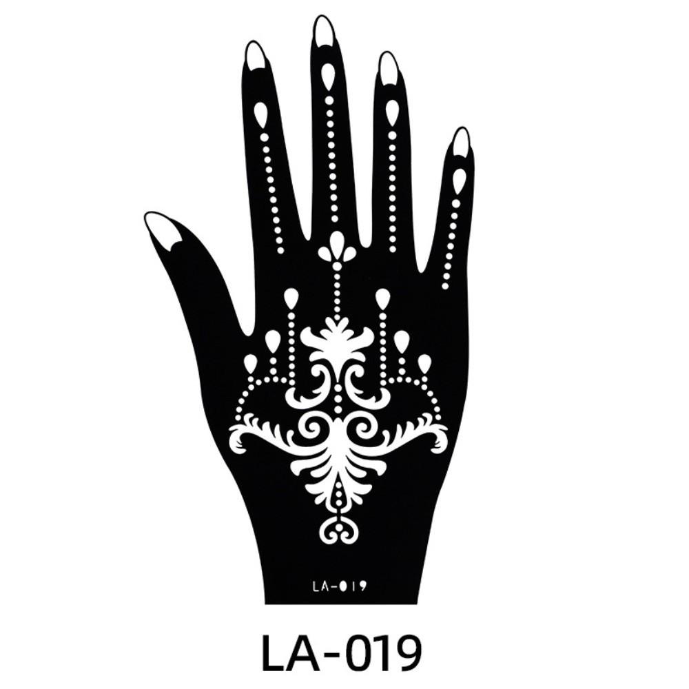 

Hollow Henna Stencil India Hand Tattoo Sticker Mehndi Tattoo Template Finger Foot Clavicle Style 19