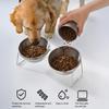 Stainless Steel Elevated Cat Bowl Tilted Raised Cat Bowl With Metal Stand Pet Feeding Dish To Prevent Fatigue For Cat And Dog