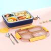 4 Divided Stainless Steel Compartments Bento Lunch Box Kids Insulated Lunch Box for School Office Kitchen Food Storage Container