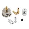Universal 1/8Npt Fuel Pressure Gauge Liquid Filled Polished-Case 0-160Psi And Adaptor Kit For Car Fuel Injection Systems