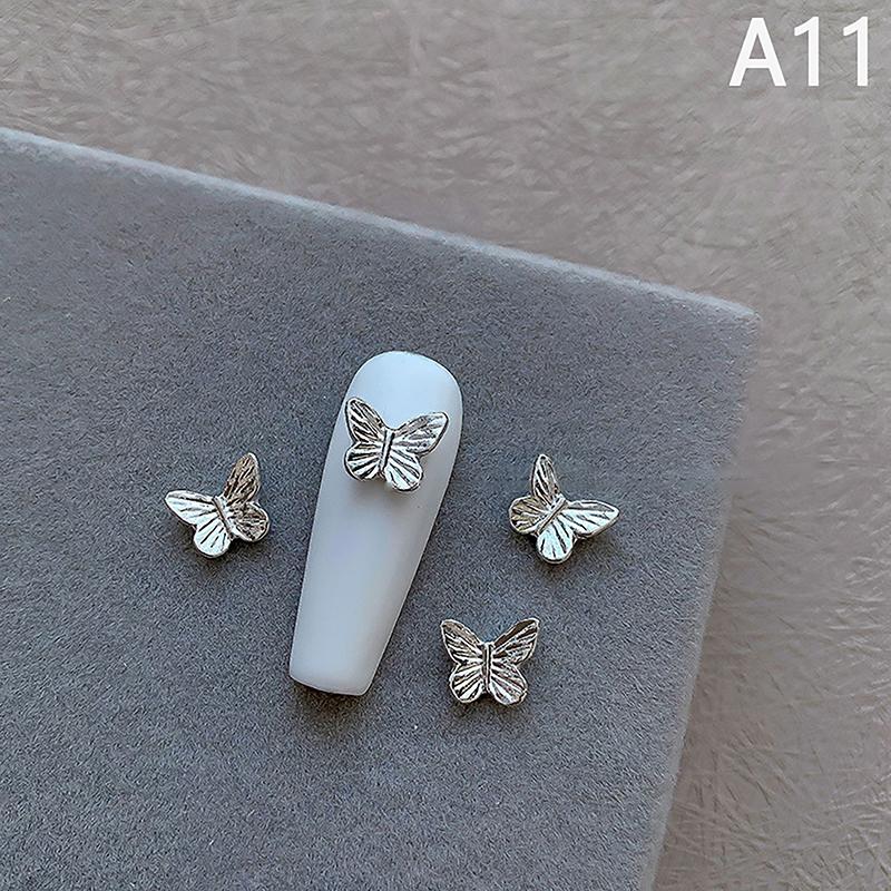 10 Stück Nail Art Charm Glänzende Nageldekoration Glitzer Nagel Maniküre Zubehör Bowknot Schmetterling Nail Art Dekorationen Teile