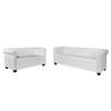 Day and Night - Day and Night Chesterfield 2 and 3 Seater Sofas White Synthetic Leather