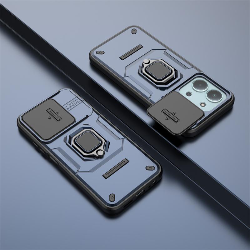Rüstung Stoßfeste Hülle für Redmi 15C 4G 5G 15 C 173mm Schutzhülle Ring Magnetischer Ständer Halter Abdeckung für Mi POCO C85 Fundas