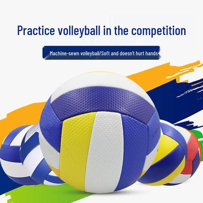 Volei Moale din PVC - Mărimea 5, Cusut la Mașină pentru Competiții Școlare și Antrenament