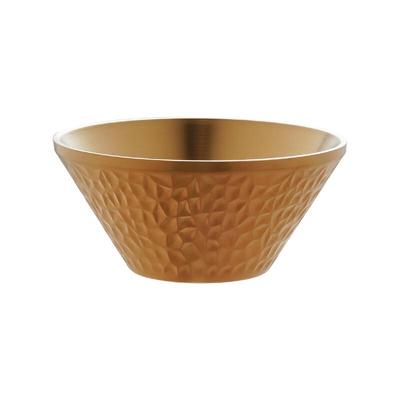 ZISIZ Gold Hammered 304 Stainless Steel Salad Dessert Bowl