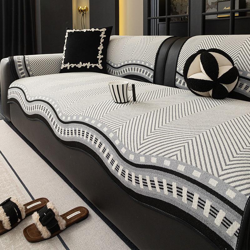 

Premium Sofa Cushion Universal In All Seasons New Straight-Row Special-Shaped One-Piece Fixed Non-Slip Leather Sofa Cover 70*70cm