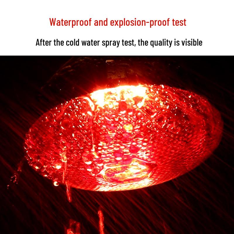 Waterproof Infrared Heating Lamp for Animal Brooding: Explosion-Proof Design for Piglets and Chicks
