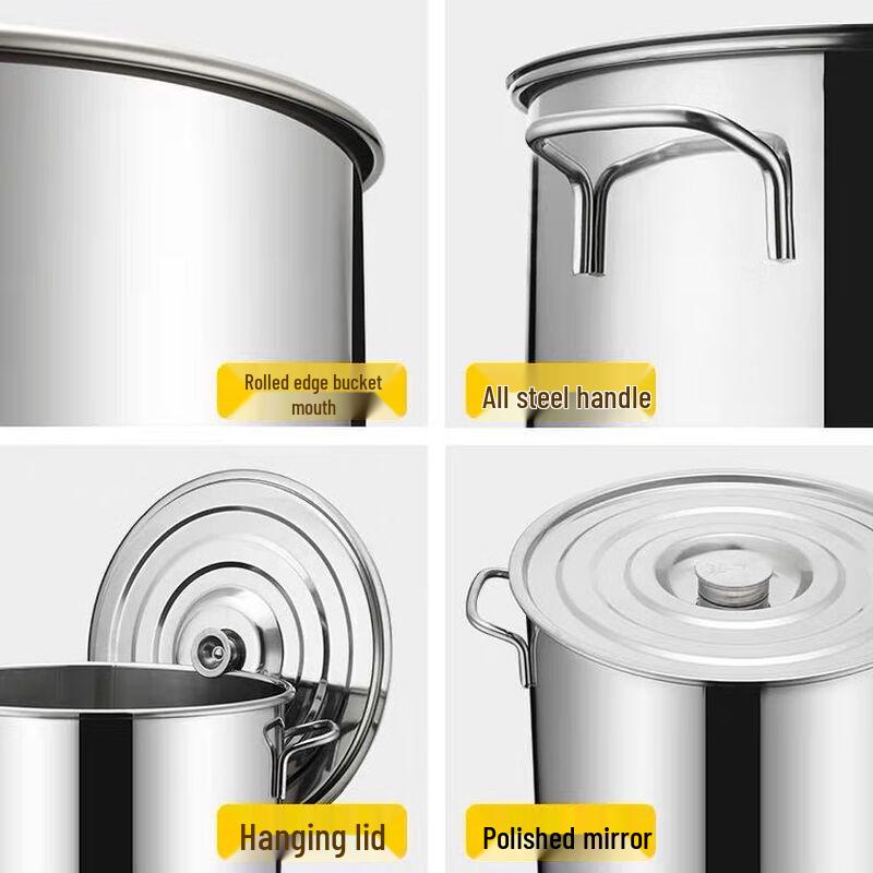 Han Lu Edelstahl Suppentopf mit Deckel