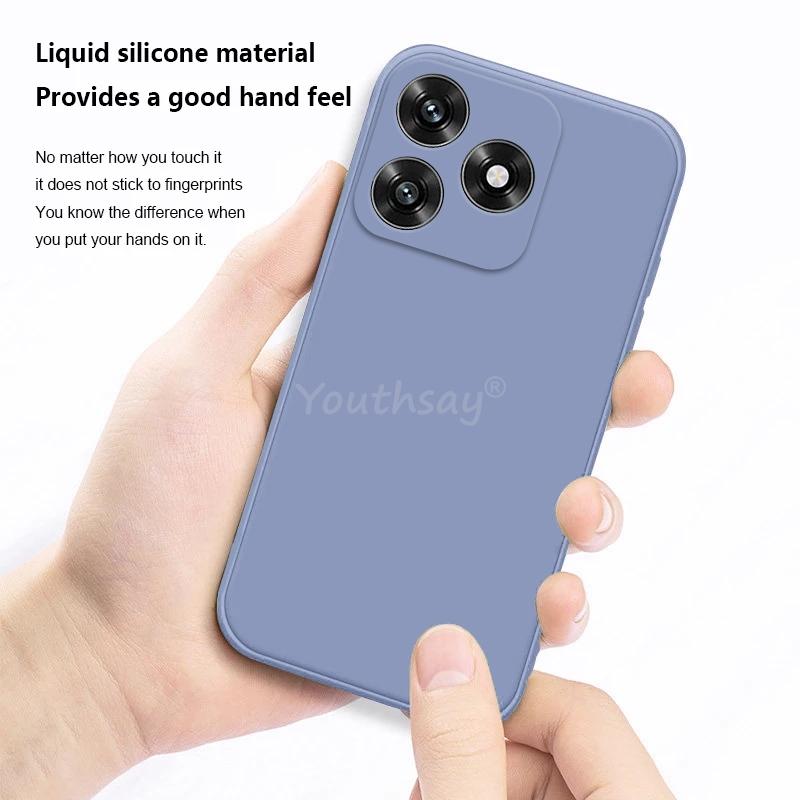 For Honor X5C Plus Case Liquid Silicone Plain Case Honor X5C Plus Cover Soft TPU Anti-drop Phone Protector Honor X5C Plus Cover