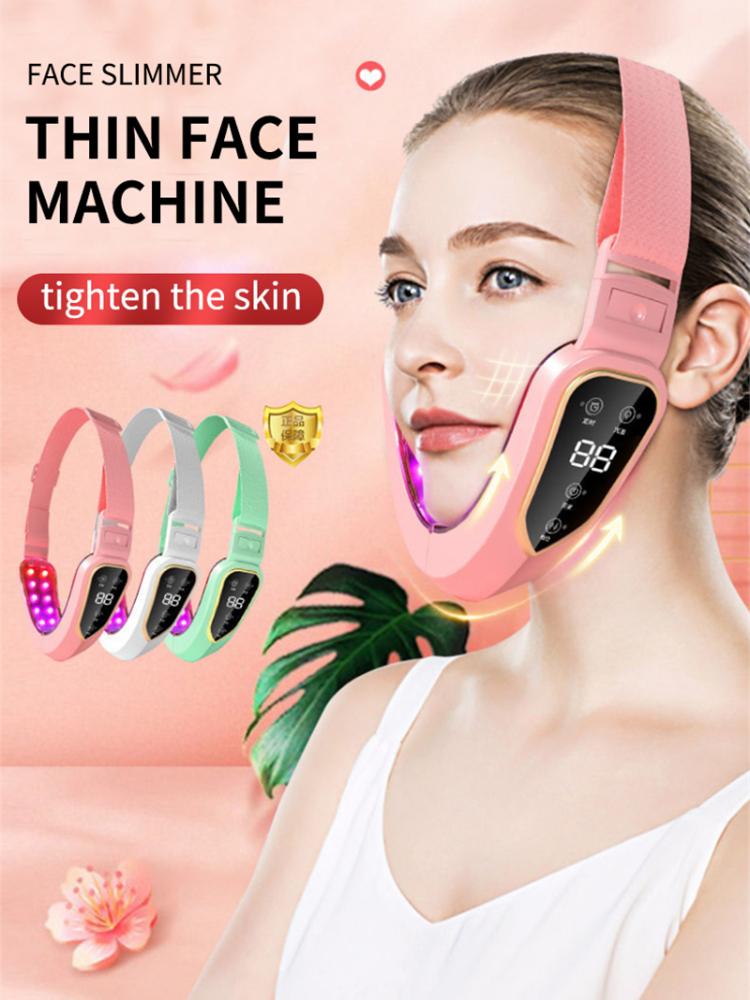 Facial Lifting Device LED Photon Therapy Facial Slimming Vibration Massager Double Chin V-shaped Cheek Lift Face
