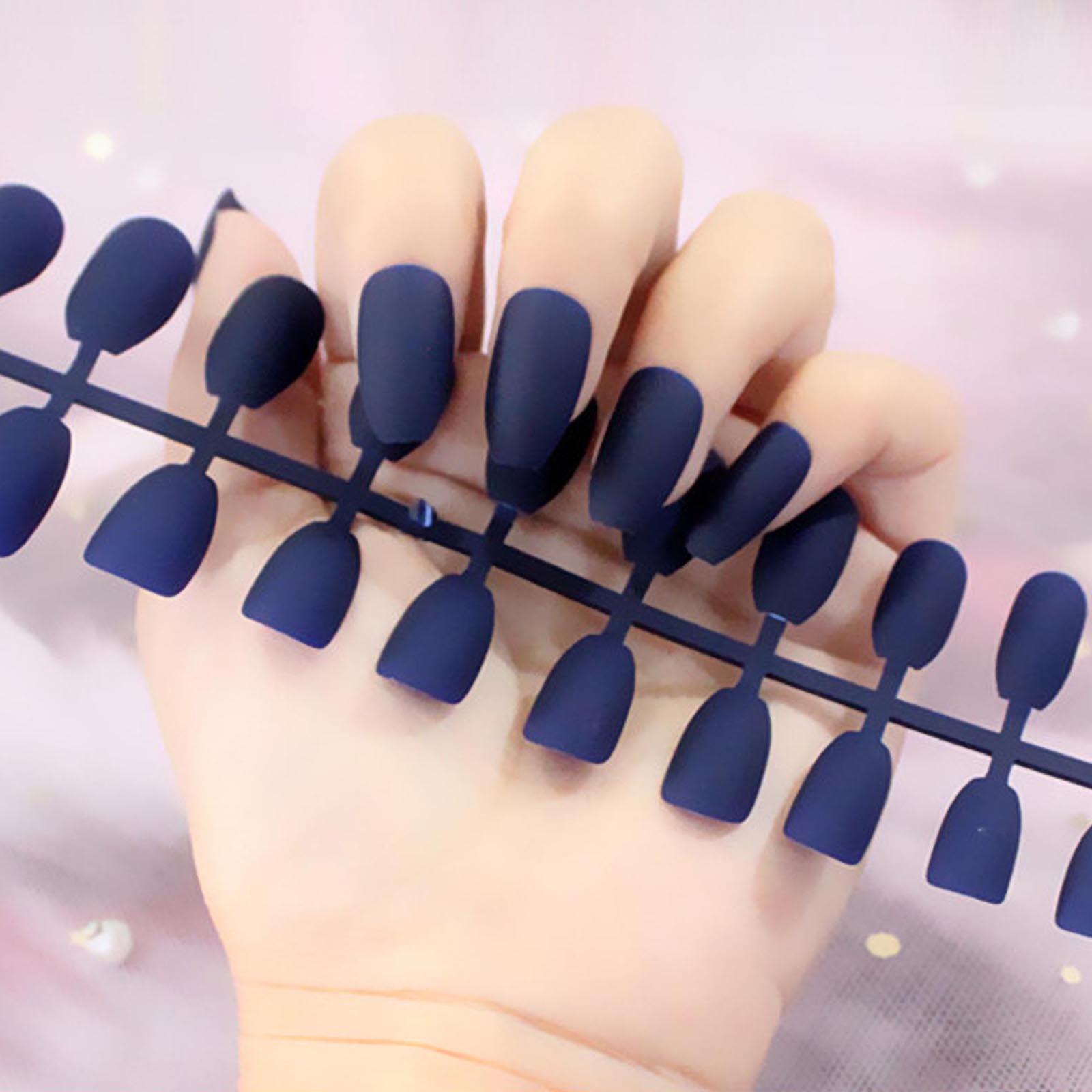 

Мясистые длинные ногти 24 накладных накладных ногтя Балетные накладные накладные ногти разноцветный