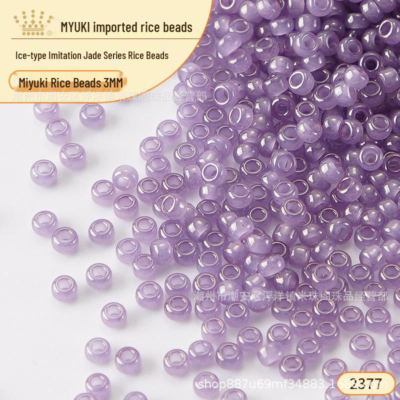 3mm Miyuki Imitation Jade Rice Beads for DIY Jewelry and Bracelets