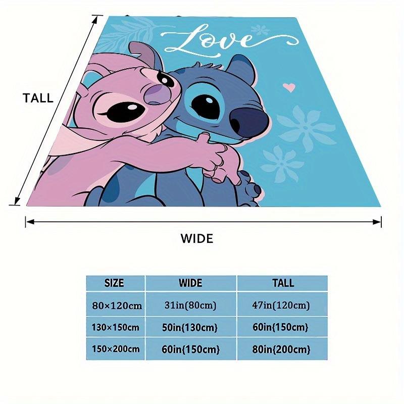 1pc Stitch Printing Blanket Soft, All Seasons Blanket for Living Room, Bedroom, Office, Personalized Gift with Cute Cartoon Design