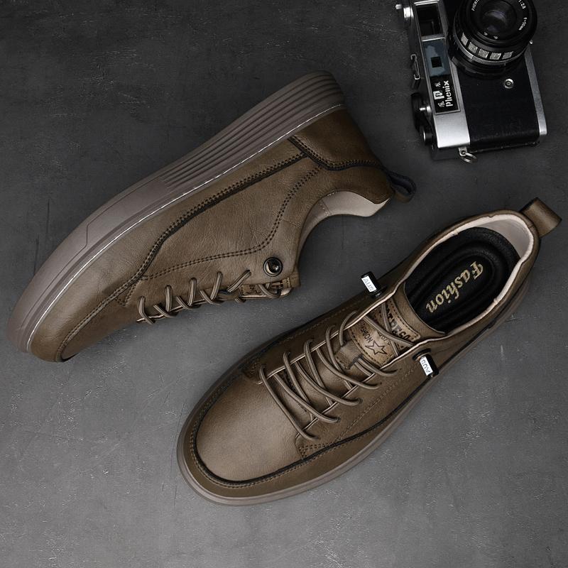 Genuine Leather Man Oxford Shoes Breathable Outdoor Sneakers Classic Mens Casual Shoes Handmade Walking Shoes Leisure Walk Flats