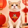 New Festive Pet Collar Accessories Cat Saliva Scarf Scarf New Year Dog Scarf Bib Triangle Scarf